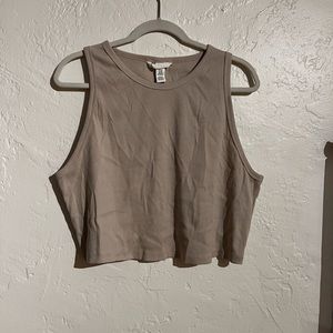 H & M crop top taupe